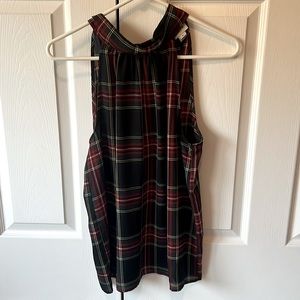 J.Crew Holiday plaid blouse, size 4